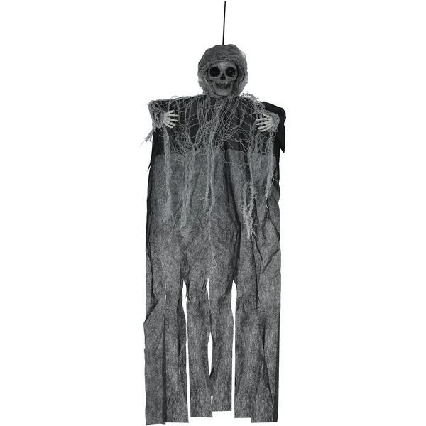 Colgante de esqueleto gris con túnica de 60 cm