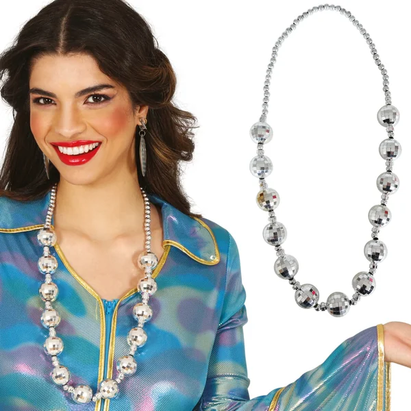 Collar de bolas de discoteca para adulto