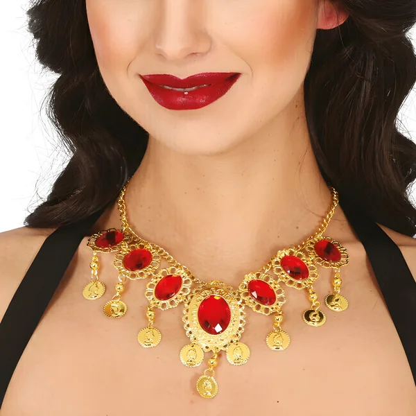 Collar de zíngara de rubies