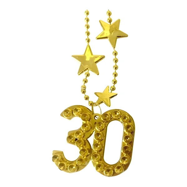 Collar dorado con estrellas y número - Imagen 2