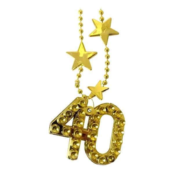 Collar dorado con estrellas y número - Imagen 3