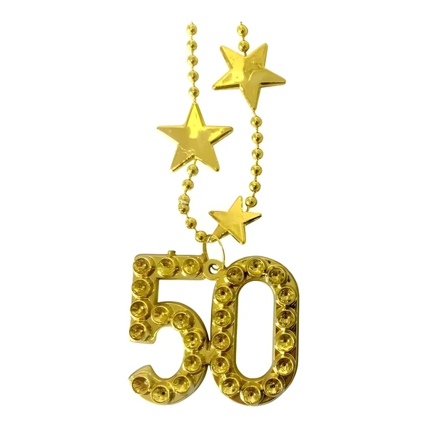 Collar dorado con estrellas y número - Imagen 4