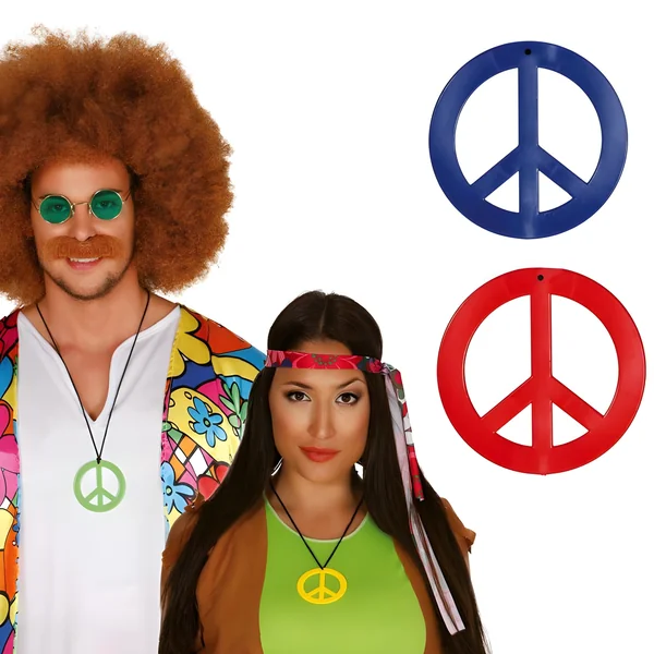 Collar hippie de la paz surtidos - 1 unidad