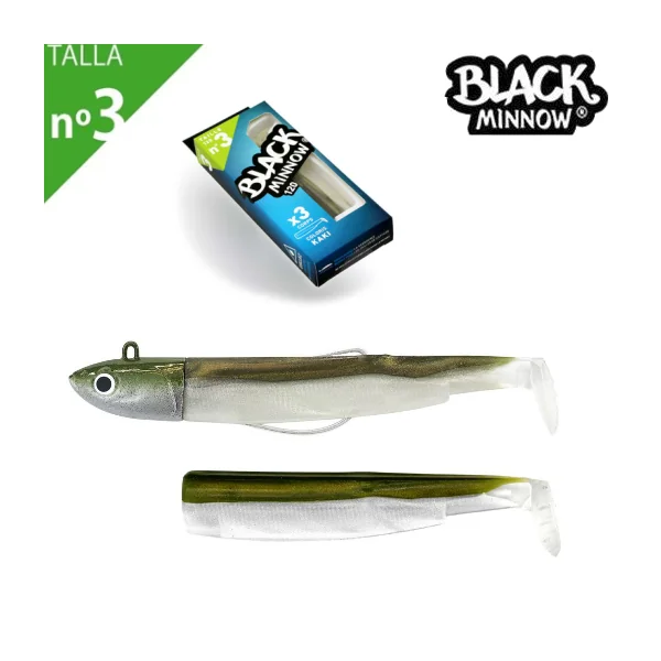 Combo Vinilo Fiiish Black Minnow 120 Deep 37g