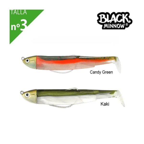 Combo Vinilo Fiiish Black Minnow 120 Shallow 6g