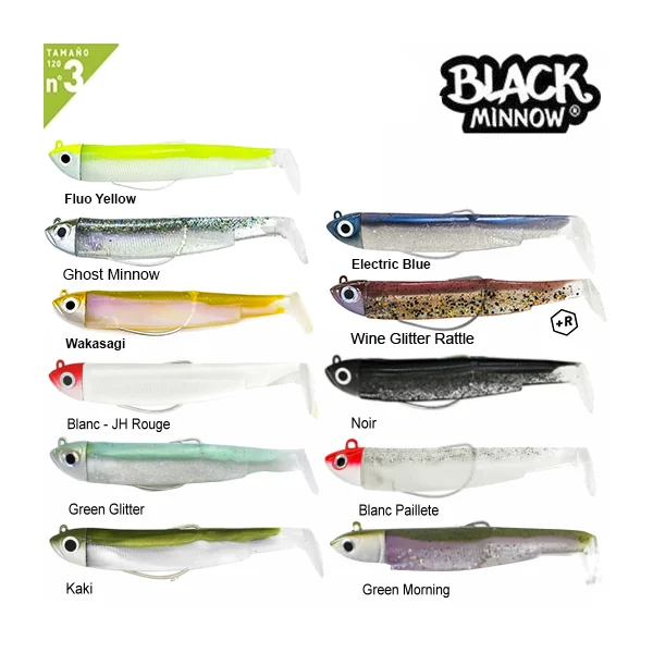 Combo Vinilo Fiiish Black Minnow 120 Shore 12g