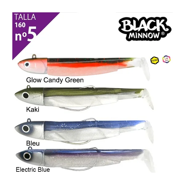 Combo Vinilo Fiiish Black Minnow 160