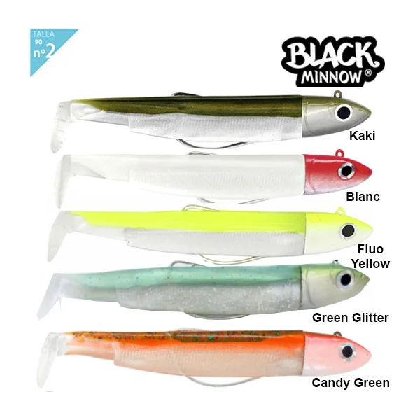 Combo Vinilo Fiiish Black Minnow 90 Off Shore 10g
