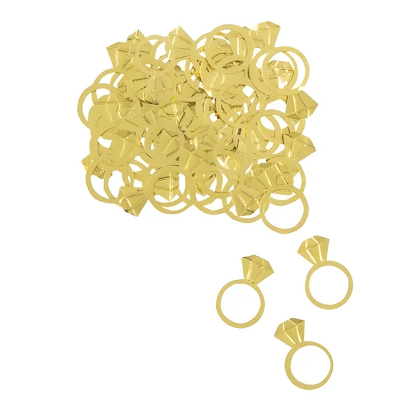 Confetti de anillos dorados de 14 gr