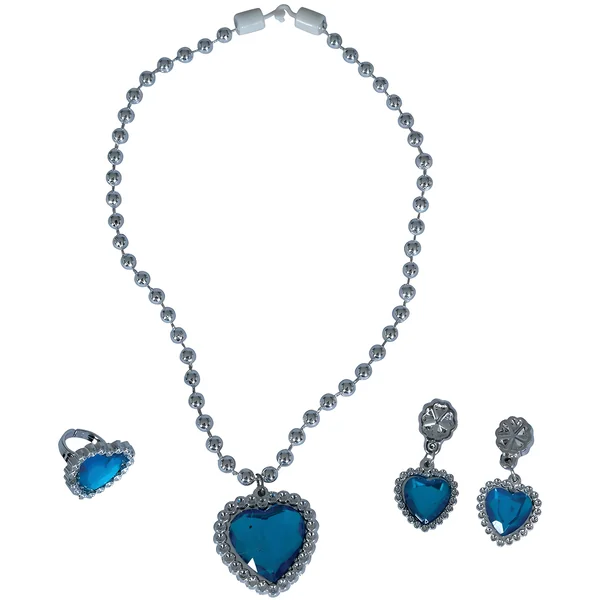 Conjunto de joyas corazón azul de princesa - Imagen 3