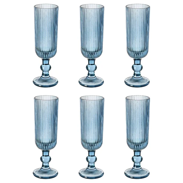 Copa de 160 ml para cava rayada vertical - 6 unidades