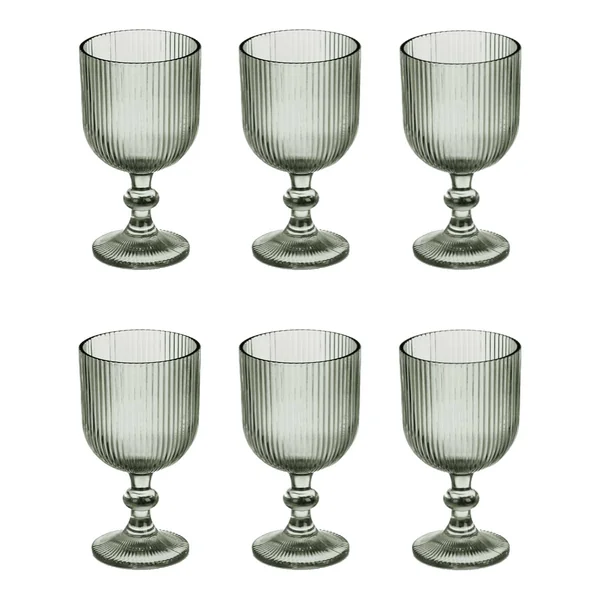 Copa de 370 ml rayada vertical - 6 unidades