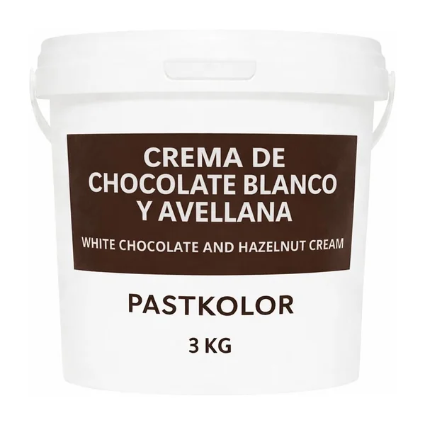 Crema de chocolate blanco y avellana de 3 kg