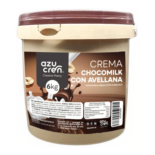 Crema de chocomilk con avellana de 6 kg - Azucren