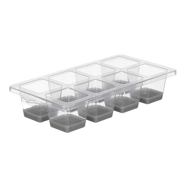 Cubitera para 8 cubitos grandes transparente