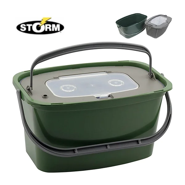 Cubo Vivero Storm Verde Rectangular 7L