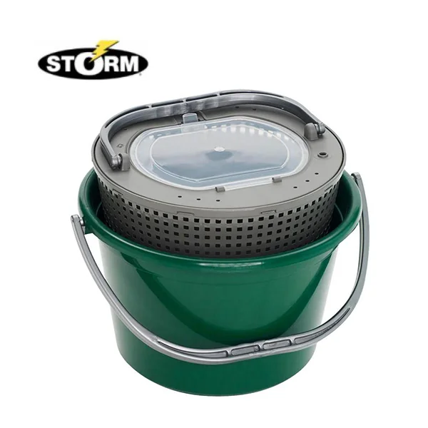 Cubo Vivero Storm Verde Redondo 13L