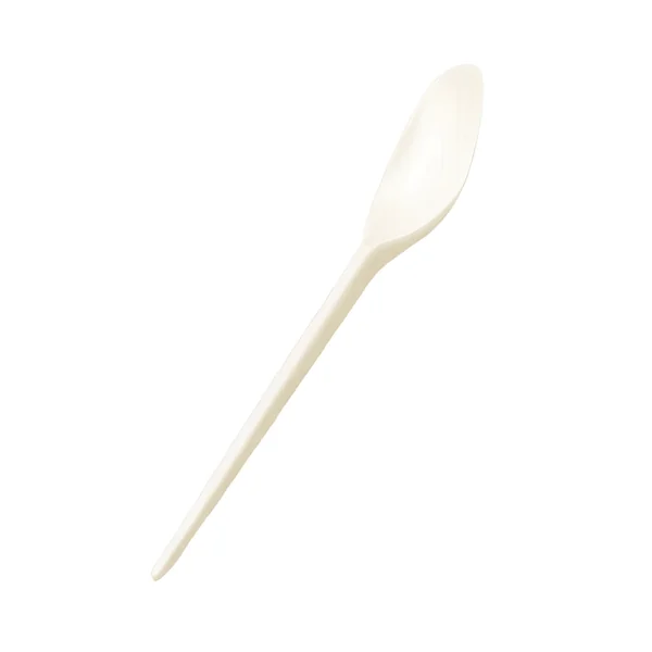 Cucharas de 13 cm de plástico crema - 100 unidades