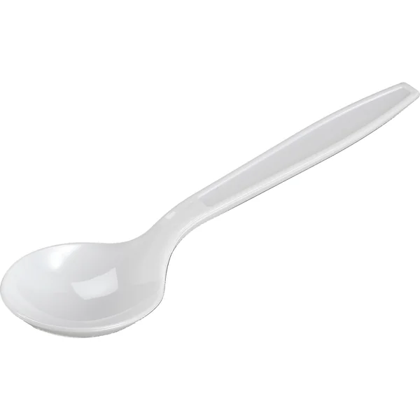 Cucharas de 16,6 cm de plástico blanco - 100 unidades