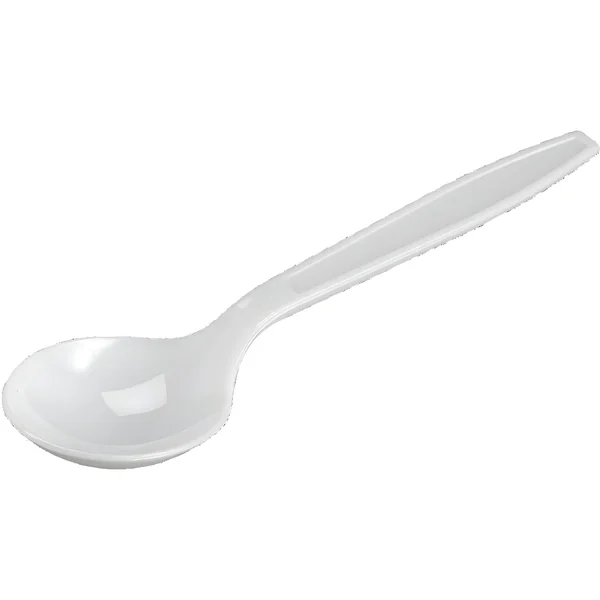 Cucharas de 16,6 cm de plástico blanco - 12 unidades