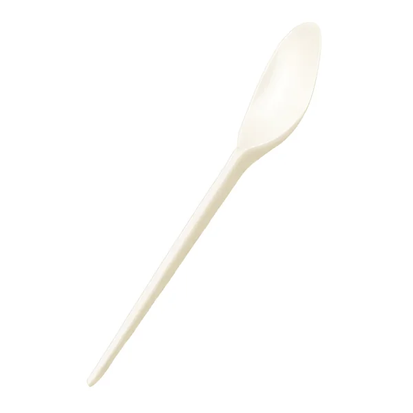 Cucharas de 16,7 cm de plástico crema - 25 unidades