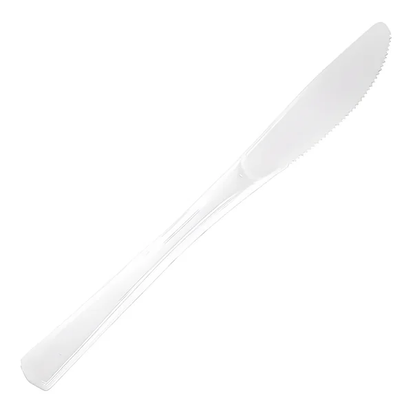 Cuchillos de 20 cm de plástico blanco - 50 unidades