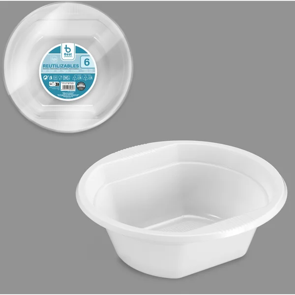 Cuencos de 500 ml blanco - 6 unidades - Imagen 2