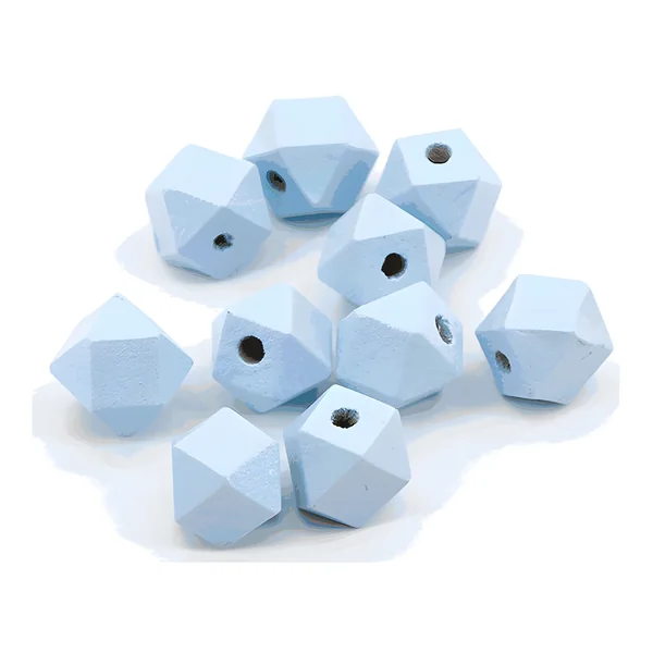 Cuentas de madera hexagonal de 1,2 cm - 10 unidades - Imagen 3