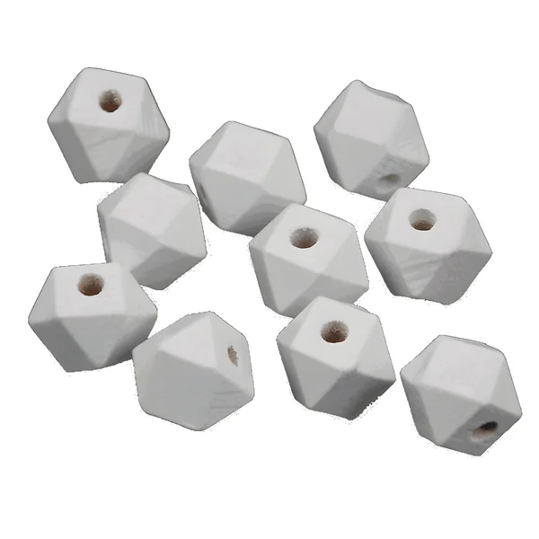 Cuentas de madera hexagonal de 1,2 cm - 10 unidades - Imagen 4