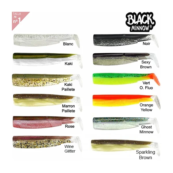 Cuerpos Vinilo Fiiish Black Minnow 70