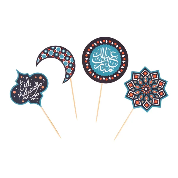 Cápsulas para cupcakes con picks de Eid Mubarak - 24 unidades - Imagen 2