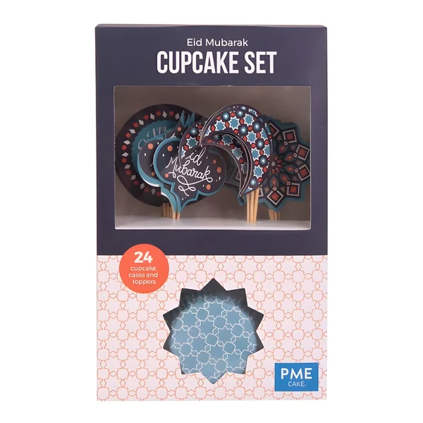 Cápsulas para cupcakes con picks de Eid Mubarak - 24 unidades - Imagen 4