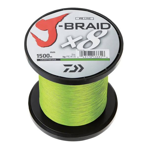 Daiwa J-Braid X8 0.16mm-1500m chart.