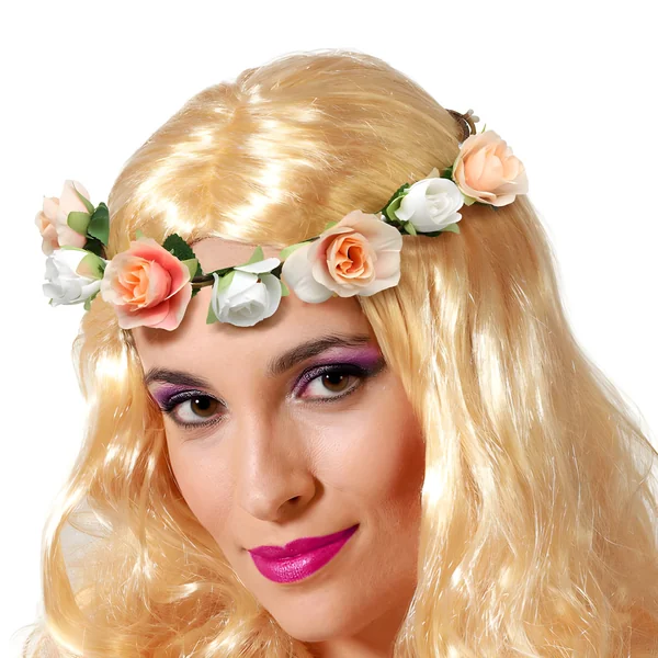 Diadema de flores pasteles