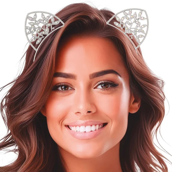Diadema de gata metálica