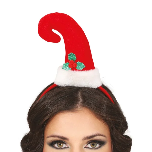 Diadema de gorro de Papá Noel mini