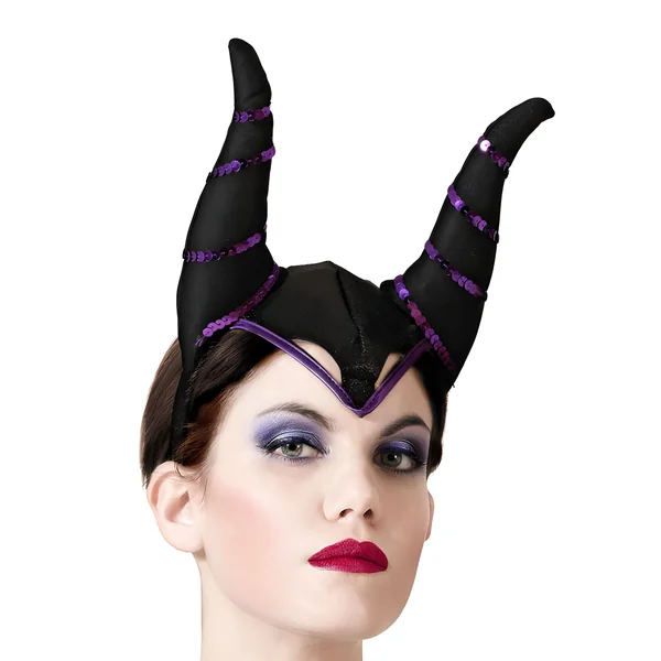 Diadema de maléfica negro y lila