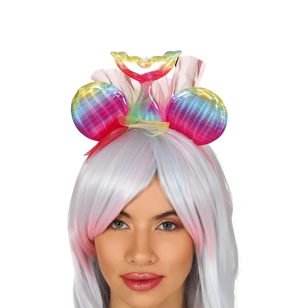 Diadema de sirena multicolor