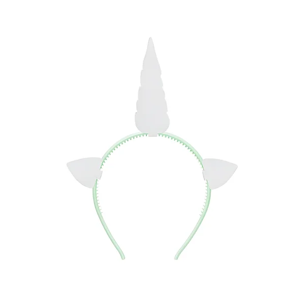 Diadema de unicornio plateado infantil