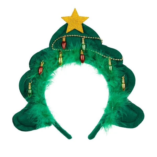 Diadema en forma de árbol navideño