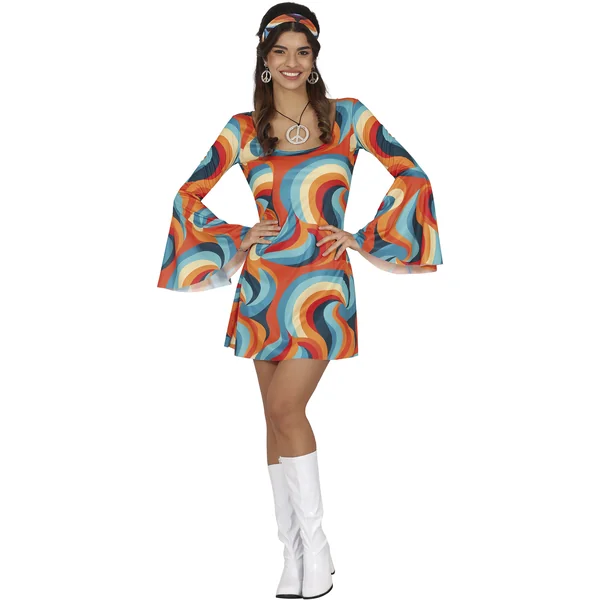 Disfraz de años 70 hippie para mujer