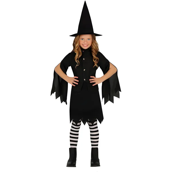 Disfraz de bruja de Salem negro infantil