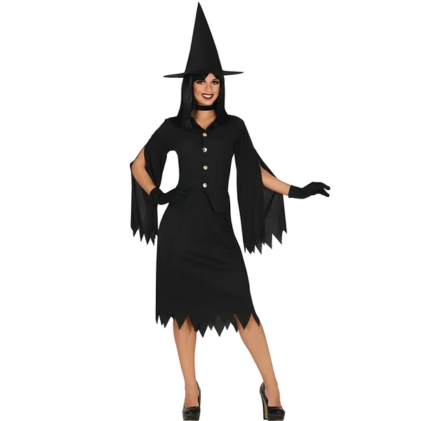Disfraz de bruja de Salem negro para mujer