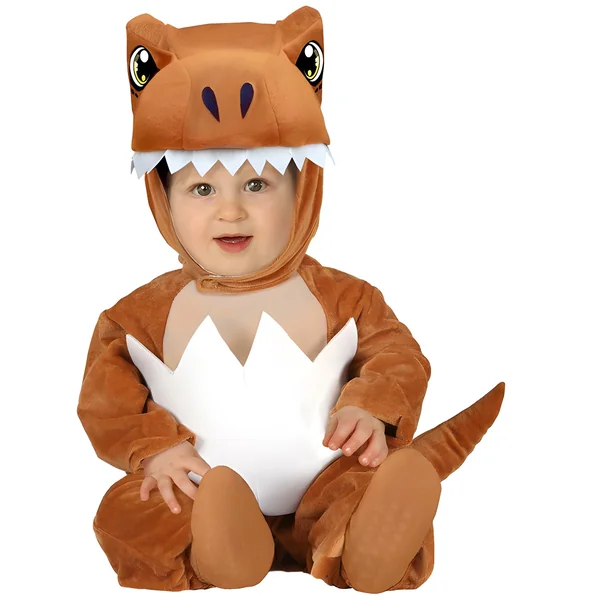 Disfraz de dinosaurio marrón para bebé