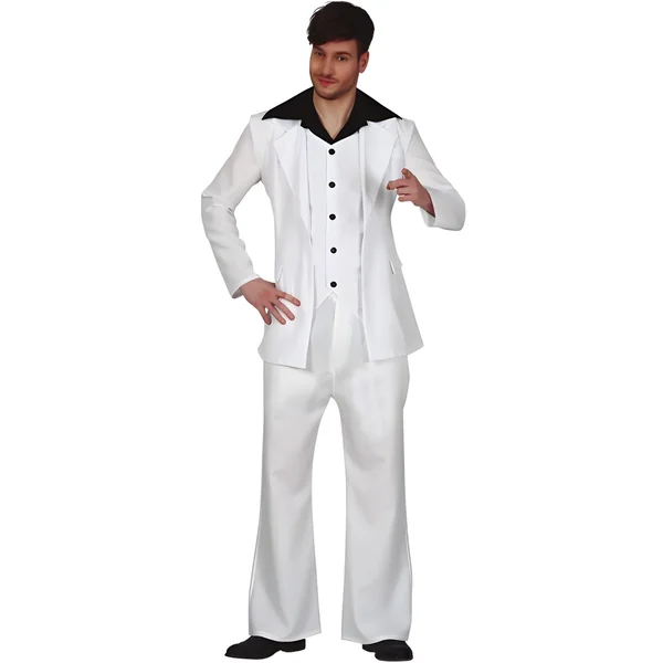 Disfraz de disco blanco para hombre