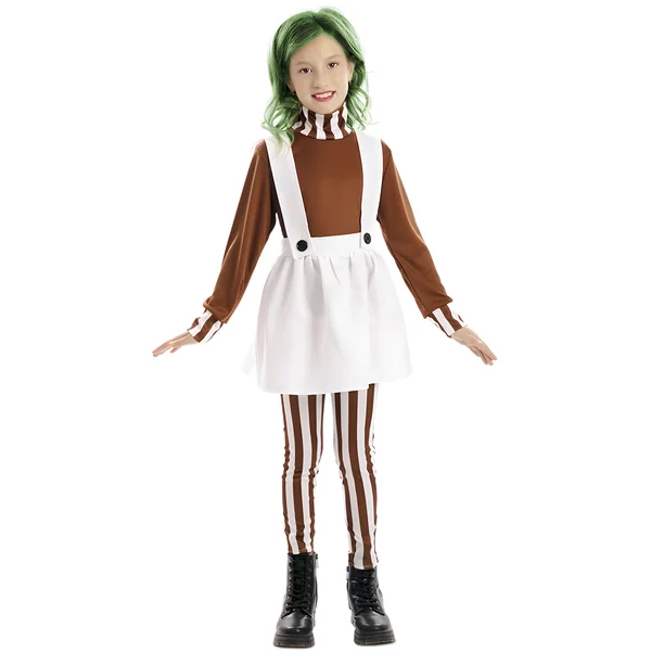 Disfraz de duendecillo loompa para niña