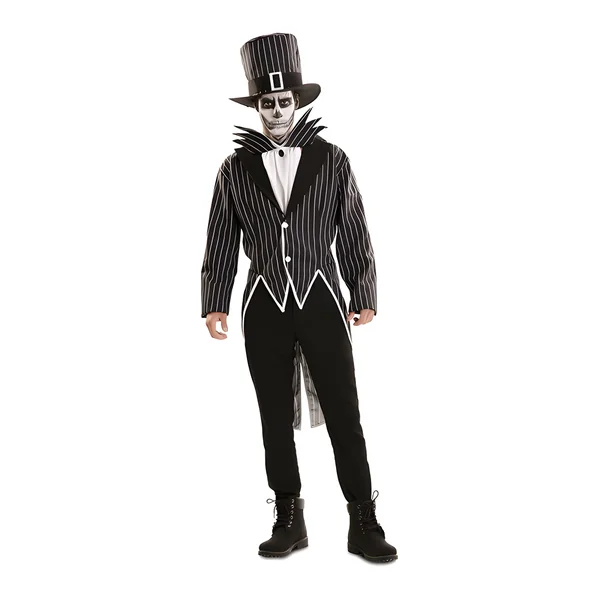 Disfraz de esqueleto elegante para hombre