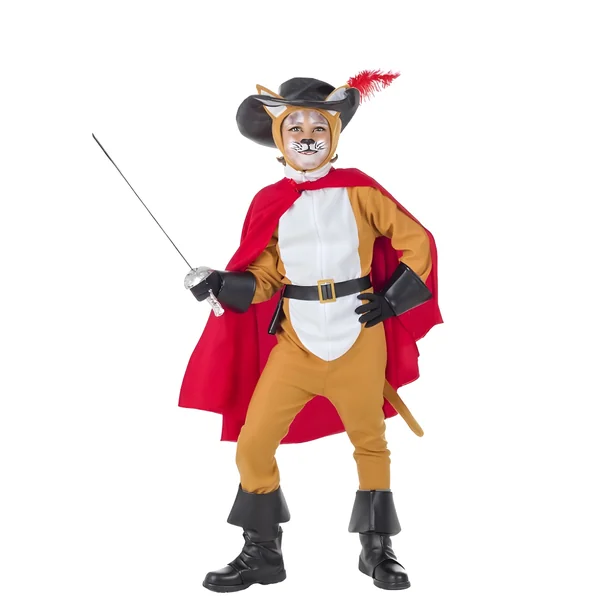 Disfraz de gato con botas y sombrero para niño