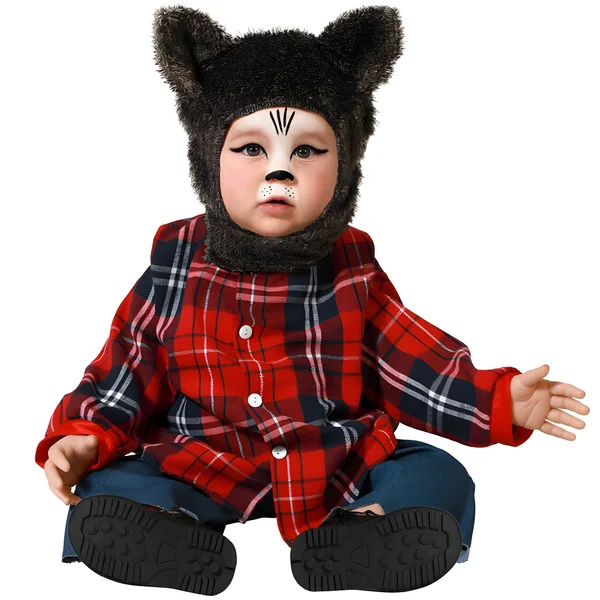 Disfraz de lobo con camisa para bebé