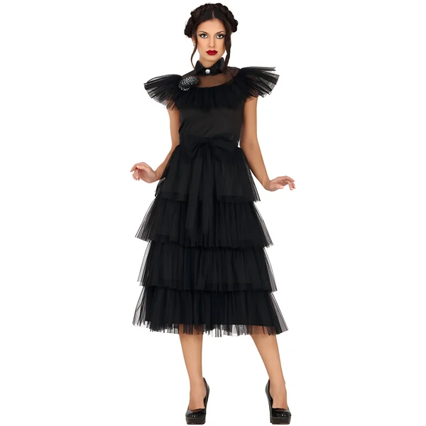 Disfraz de miércoles vestido baile para mujer